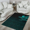 Ligerking Area Rug - The Raven Of Odin Rune Cyan A27