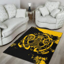 Ligerking Area Rug, Loki Bound Triskele Rune Gold A31