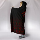 Ligerking Hooded Blanket - The Raven Of Odin Rune, Red A27