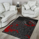Ligerking Area Rug - Odin Raven Rune Futhark Blood A27