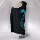 Ligerking Hooded Blanket, Aegishjalmur Helm Of Awe Blue Edition A27 Collection
