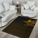 Ligerking Area Rug - The Raven Of Odin Rune, Gold A27