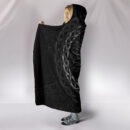 Ligerking Hooded Blanket Celtic And Valknut and Tree of Life Yggrdrasil A7