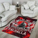 Ligerking Area Rug - I Do Not Fear Death While My Brothers Await Me In The Halls of Valhalla A7