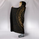 Ligerking Hooded Blanket Celtic And Valknut and Tree of Life Yggrdrasil A7