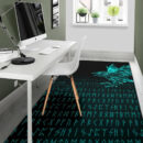 Ligerking Area Rug - The Raven Of Odin Rune Cyan A27