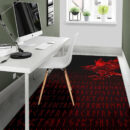 Ligerking Area Rug - The Raven Of Odin Rune, Red A27
