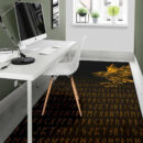 Ligerking Area Rug - The Raven Of Odin Rune, Gold A27