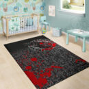 Ligerking Area Rug - Odin Raven Rune Futhark Blood A27