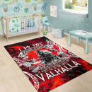 Ligerking Area Rug - I Do Not Fear Death While My Brothers Await Me In The Halls of Valhalla A7