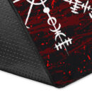 Ligerking - Area Rug Raven of Odin and Symbol Viking on Blood Background A27