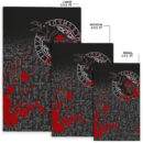 Ligerking Area Rug - Odin Raven Rune Futhark Blood A27