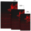 Ligerking Area Rug - The Raven Of Odin Rune, Red A27