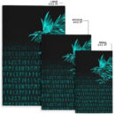 Ligerking Area Rug - The Raven Of Odin Rune Cyan A27