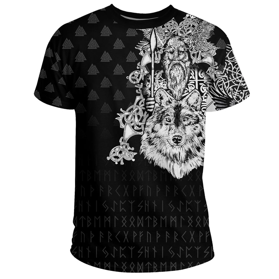 Viking T-Shirt - Old Norse Odin Tattoo A7