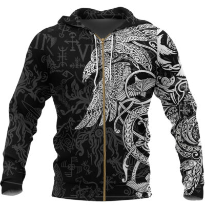 Ligerking Zip Hoodie - Special Raven Tattoo A21