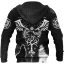 Ligerking - Raven and Wolf of Odin Zip Hoodie A35