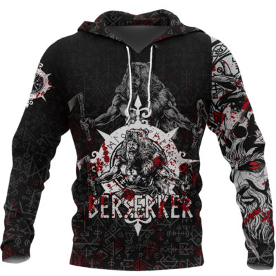 Ligerking - Berserker Blood and Vegvisir Hoodie A35