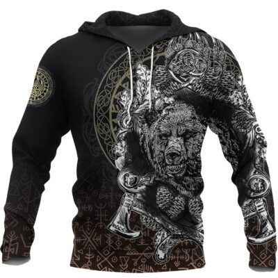 Ligerking - Hoodie Bear Claws and Viking Hammer A27