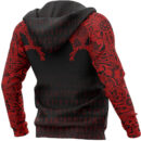 Ligerking Hoodie - The Raven Of Odin Tattoo Special Red (Zip) A7