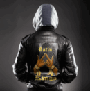 Ligerking Jacket - Crips Skull Zipper Leather Jacket A31