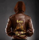 Ligerking Jacket - Crips Skull Zipper Leather Jacket A31
