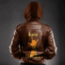 Ligerking Jacket - Latin Kings Crown Zipper Leather Jacket A31