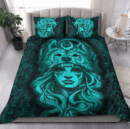Ligerking Bedding Set - Valkyries And Wolf Moon Turquoise Bedding Set A95