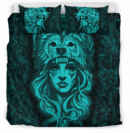 Ligerking Bedding Set - Valkyries And Wolf Moon Turquoise Bedding Set A95