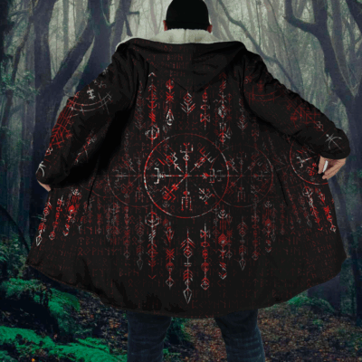 Ligerking Cloak Vegvisir Dark Runic Grunge Blood A31