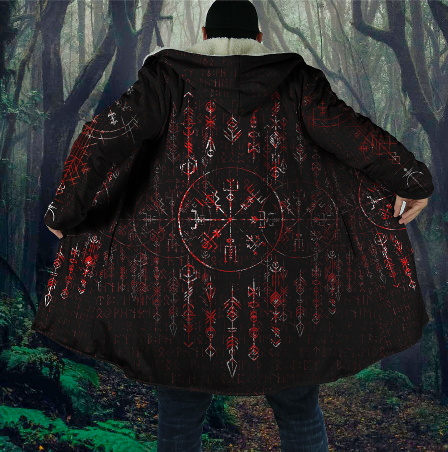 Ligerking Cloak Vegvisir Dark Runic Grunge Blood A31