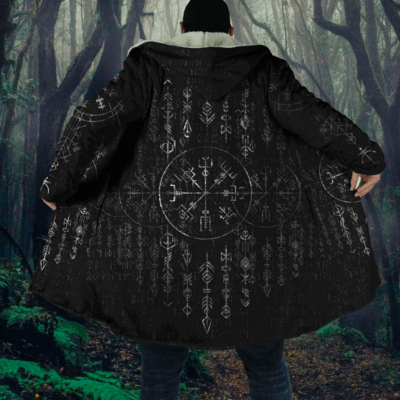 Ligerking Cloak Vegvisir Dark Runic Grunge A31