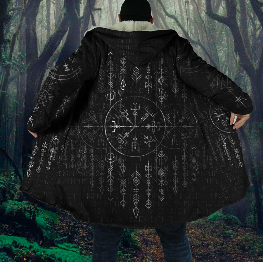 Ligerking Cloak Vegvisir Dark Runic Grunge A31
