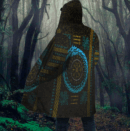 Ligerking Cloak Dragon Vegvisir with Runic Scandinavian A31