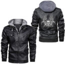 Ligerking - Skull Viking Leather Jacket A95