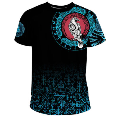 Ligerking T-Shirt - Raven Celtic Cyan Tattoo A31