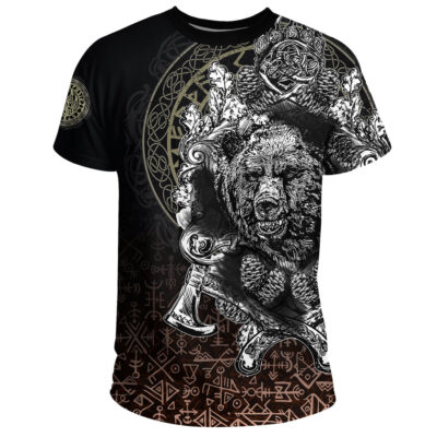 Ligerking - T-Shirt Bear Claws and Viking Hammer A27