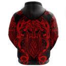 Ligerking Fenrir & Tyr Tattoo Zip Hoodie - Red Version A7