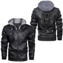 Ligerking - Howling Fenrir Wolf Nordic Mythology Leather Jacket A35