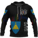 (Custom) Ligerking - Sami Flag and Map Hoodie style Viking Geri & Freki A35