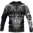 Ligerking Zip Hoodie Warrior Valhalla and Double Dragon A27