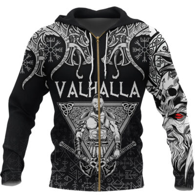 Ligerking Zip Hoodie Warrior Valhalla and Double Dragon A27